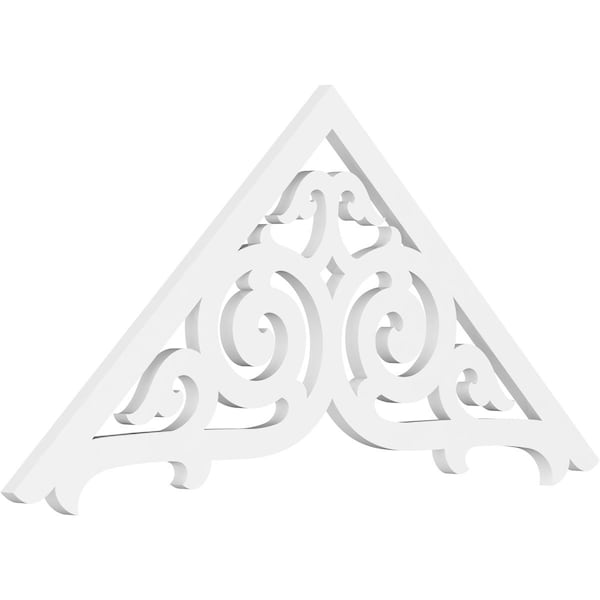 Ekena Millwork Pitch Athens Architectural Grade PVC Gable Pediment, 48"W x 22"H x 1"P (11/12) GPP048X022X100ATH - main